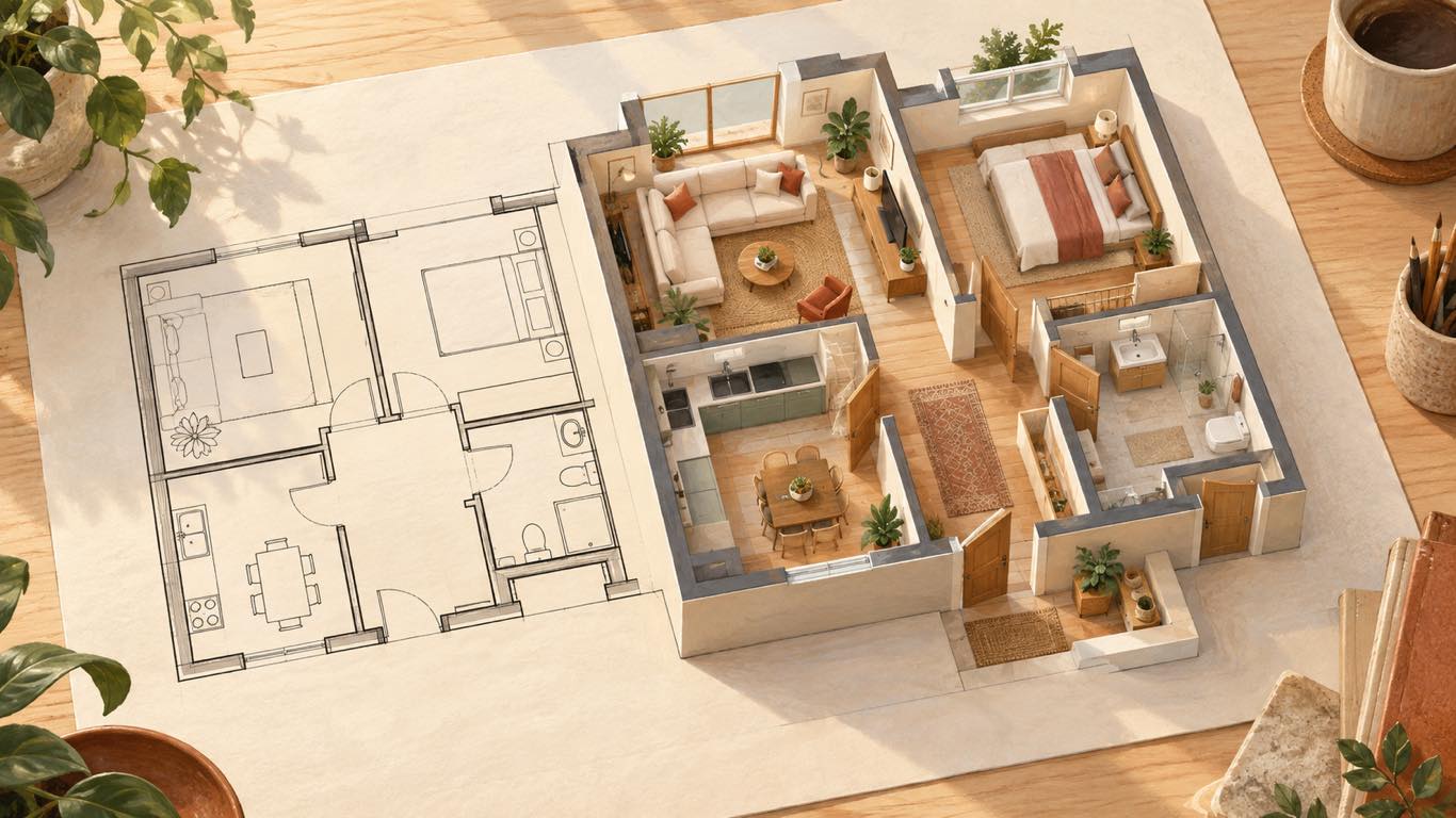 PlanGez: Kat Planından 3D Sanal Tura — Dairenizi Yapılmadan Görün